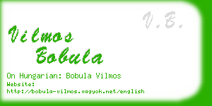 vilmos bobula business card